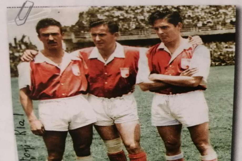 Mario Hernández, René Pontoni y Héctor 'Pibe' Rial, tres históricos de Independiente Santa Fe.