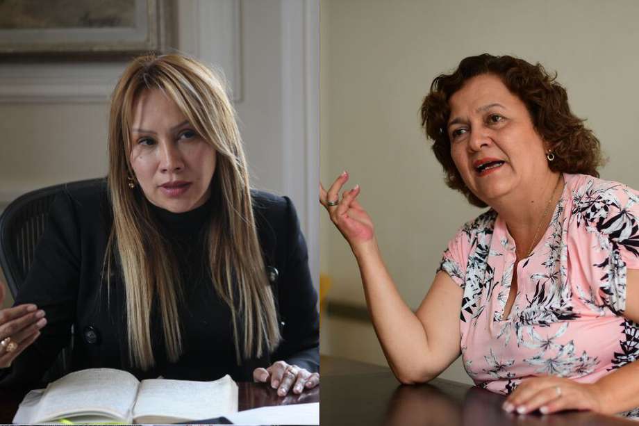 Sandra Ortiz, exconsejera presidencial para las Regiones, y Luz María Múnera, quien entrará a reemplazarla.