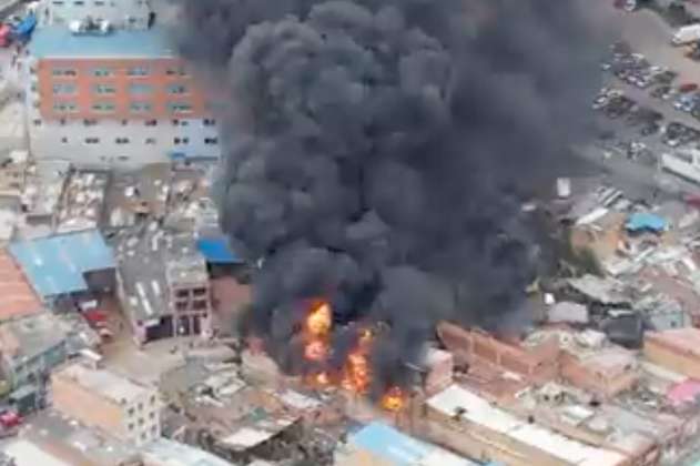 Incendio en Meissen, Bogotá: video de las impresionantes llamas cerca del hospital
