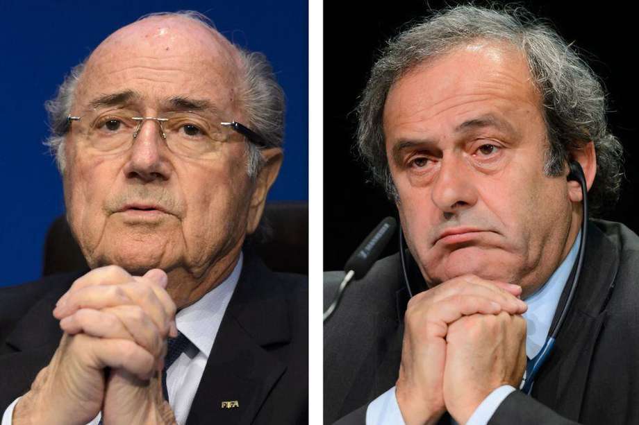 Sepp Blatter (expresidente de la Fifa) y Michel Platini (expresidente de la Uefa). / Archivo AFP
