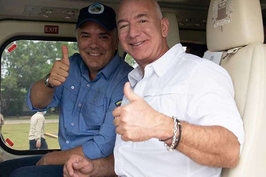 El presidente Iván Duque realizó  un recorrido por el Parque Nacional Natural Serranía de Chiribiquete con el empresario Jeff Bezos, fundador del ‘Fondo de la Tierra Bezos’ (Bezos Earth Fund).