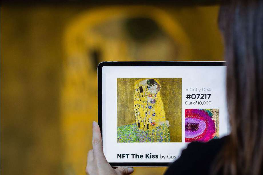 Presentación de NFT “El beso” de Gustav Klimt en el Upper Belvedere.