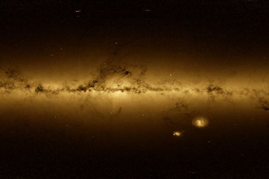 Mapa de estrellas de la Vía Láctea presentadas hoy por la Agencia Espacial Europea.  / ESA.