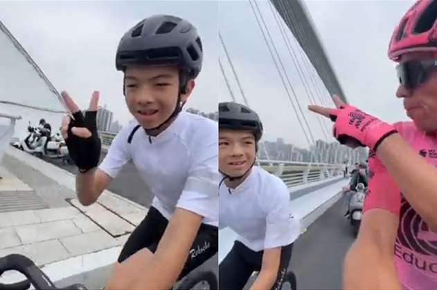 El emotivo gesto de Rigoberto Urán con un niño en China: video