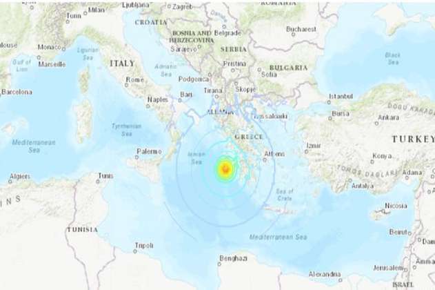 Terremoto de magnitud 6,8 golpea a Grecia