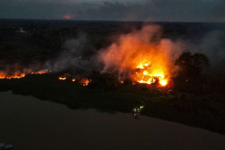 Foto de referencia, de incendios en el Pantanal brasileño, el mayor humedal del mundo, en 2023. EFE/ Gustavo Figueiroa/SOS PANTANAL
