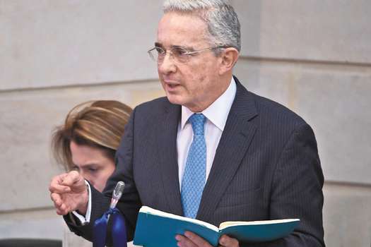 Álvaro Uribe llegó al Congreso de la República en 2014.  / El Espectador
