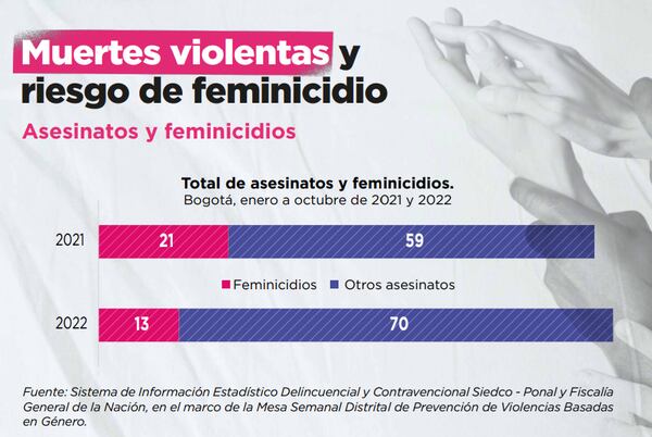 Muertes violentas y riesgo de feminicidio.Secretaría de la Mujer