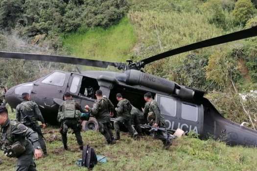 Helicóptero que cayó en Ituango