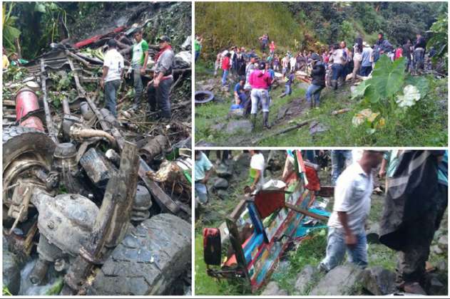 Reanudan labores de búsqueda en Sabanalarga tras accidente que deja 14 muertos