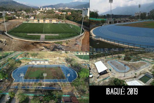 Tres escenarios del Parque Deportivo (estadio de fútbol, pista de atletismo y patinódromo), cuyas obras estuvieron paradas casi tres años, serán entregados a la comunidad entre el 9 y el 11 de octubre.  / Cortesía IMDRI