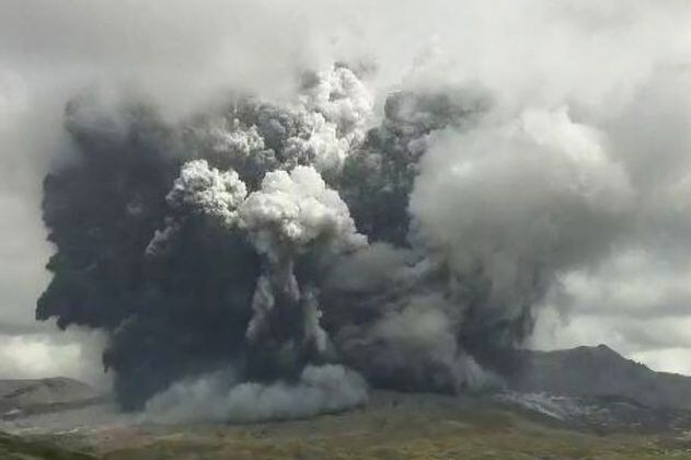 Volcán monte Aso: así fue el momento de su erupción