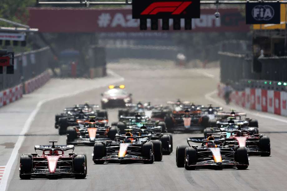 El grupo de la Fórmula 1 en el Gran Premio de Azerbaijan.