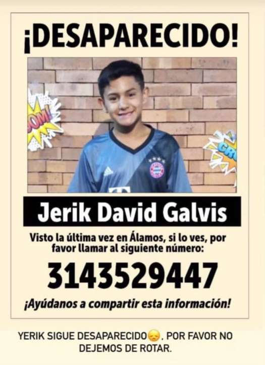 Buscan a Yerik Rivera, de 13 años, quien desapareció el 6 de diciembre