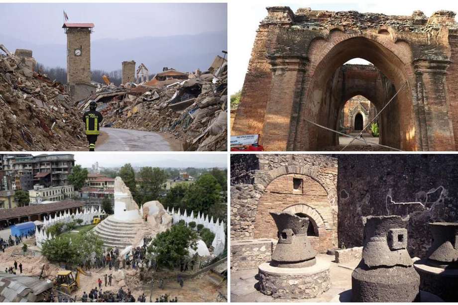 Amatrice (Italia), Bagan (Birmania), la Torre Dharahara (Nepal) y Pompeya (Italia) son algunas de las ciudades y monumentos que han sido azotados por desastres naturales.