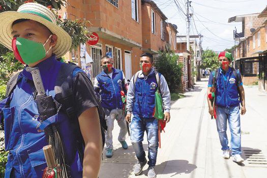 La Guardia Indígena está en la zona urbana y rural de los diferentes municipios del norte del Cauca. / Derechos Humanos ACIN.