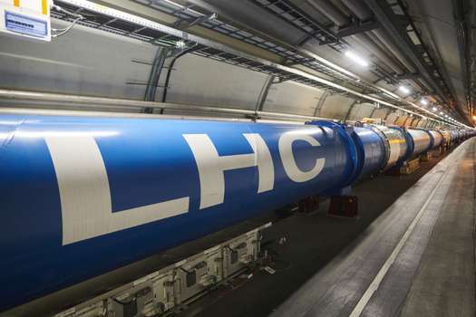 Túnel del Gran Colisionador de Hadrones (LHC) del Laboratorio Europeo de Física de Partículas (CERN) en la frontera franco-suiza.