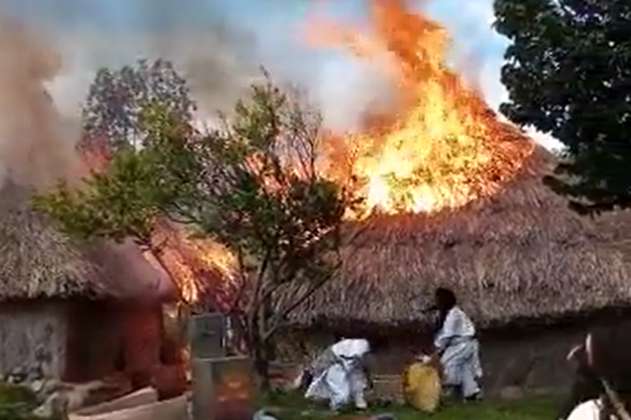 Video: incendio en Kankawarwa, pueblo de la Sierra Nevada de Santa Marta
