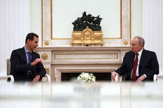 Bashar Al Asad and Vladimir Putin, presidents of Syria and Ukraine.