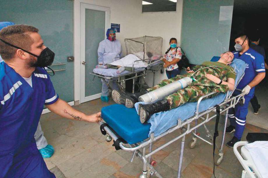 Según el ministro de Defensa, los 36 heridos no revisten lesiones graves. / AFP