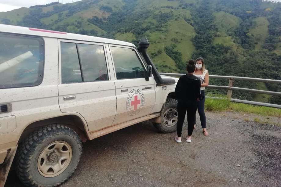 El comité de la Cruz Roja estuvo durante la misión humanitario donde fue liberada la menor.