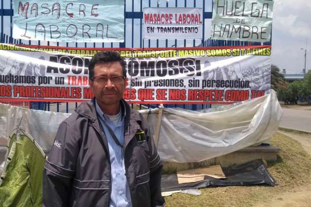 Conductor de Transmilenio levantó su huelga de hambre