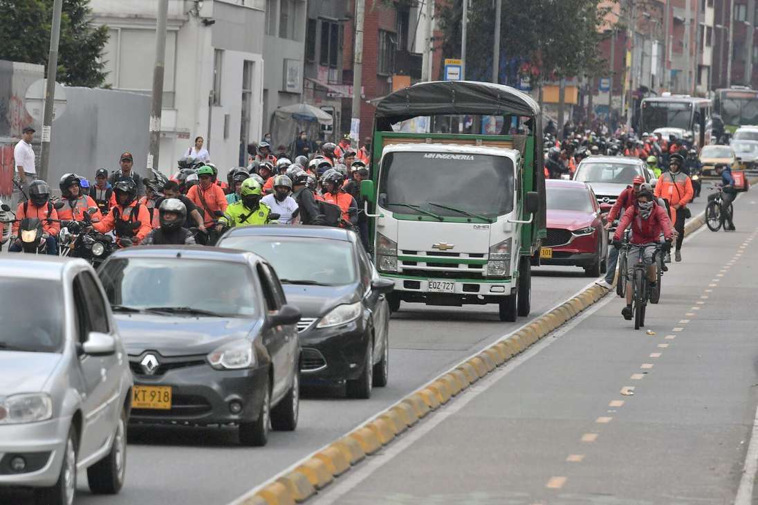 Por el momento, la Secretaría de Movilidad informa que no hay novedades en las vías de Bogotá, pese a las manifestaciones.