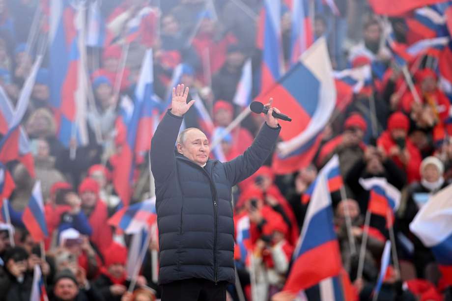 Putin en la celebración de los ocho años de la anexión de Crimea, el pasado 18 de marzo. 