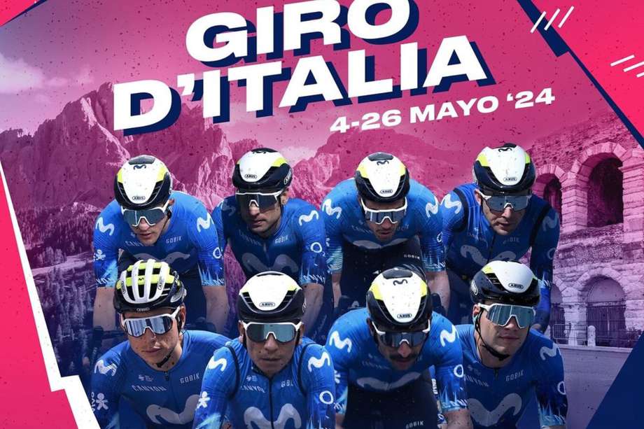 El Movistar Team presentó su escuadra para el Giro de Italia 2024.