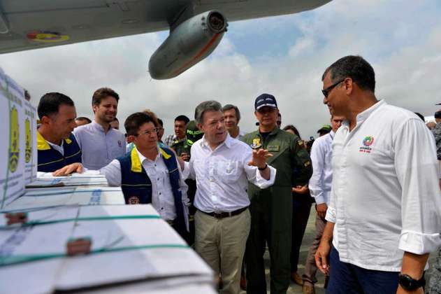 Correa agradece apoyo de Colombia tras sismo en Ecuador