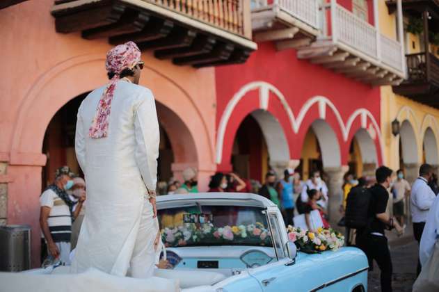 El matrimonio hindú que causó revuelo en Cartagena