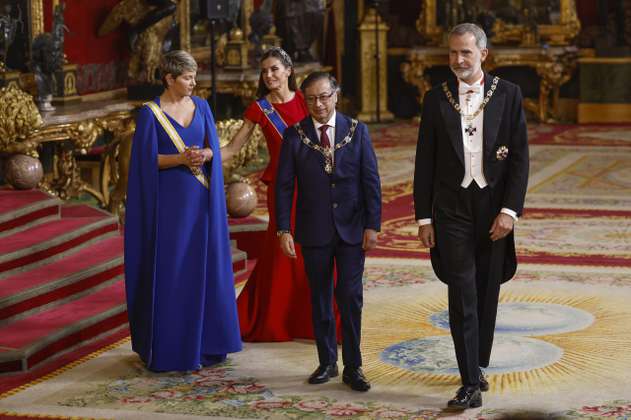 Así fue la cena de gala con el Rey de España, en la que Petro no usó frac