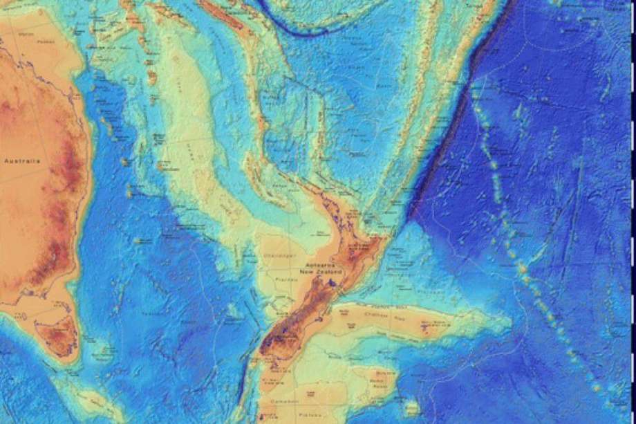 Los mapas interactivos han revelado a Zealandia, el vasto continente debajo de Nueva Zelanda, como nunca antes se había visto.