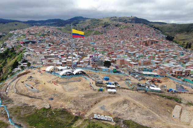 El Distrito inauguró la bandera más grande de Colombia en la localidad de Ciudad Bolívar