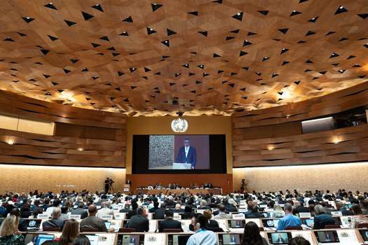 Plenaria de la 75ª Asamblea Mundial de la Salud, llevada a cabo en Ginebra, Suiza.