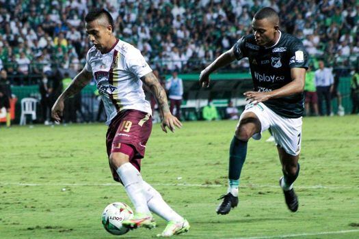 Deportivo Cali contra Deportes Tolima en la final- ida de la Liga BetPlay 2021-2.