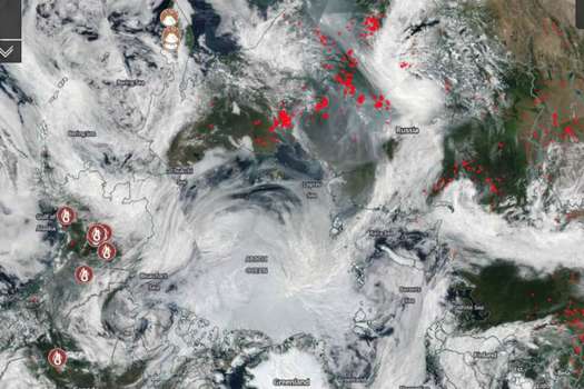 Incendios en Siberia durante el verano de 2019.  / Nasa World View