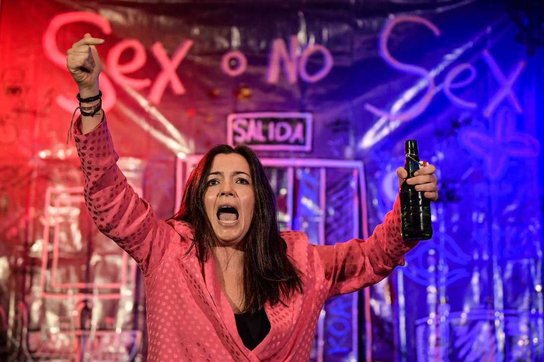 María Simón, protagonista de “Sex o no Sex”, fue reconocida en 2021, por la revista MET Teatro, como mejor monologuista.
