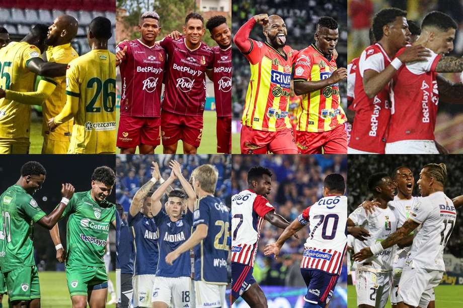 Bucaramanga, Tolima, Pereira, Santa Fe, Equidad, Millonarios, Junior y Once Caldas, los clasificados a las finales de la Liga BetPlay.
