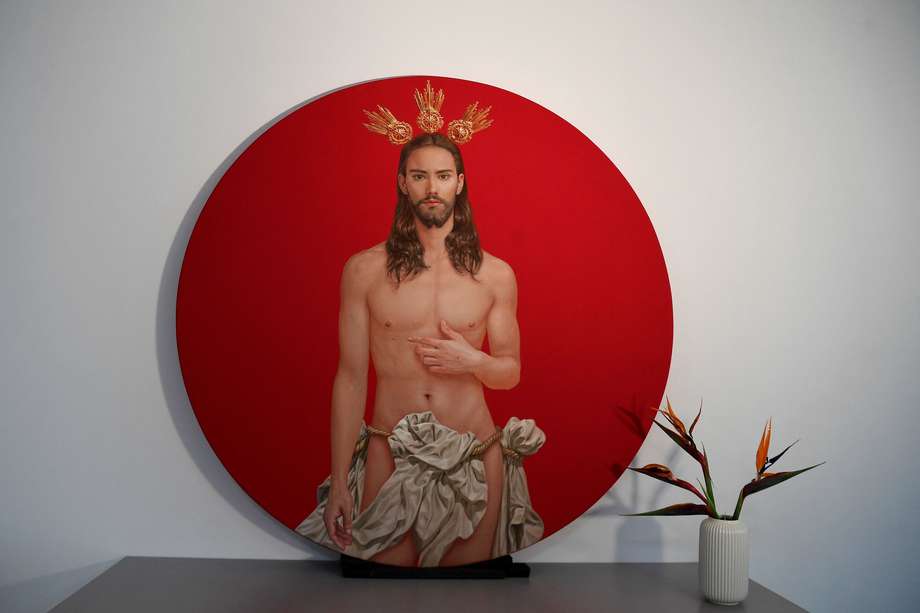 El Cristo del artista español Salustiano García, creado para el cartel oficial de la 'Semana Santa de Sevilla 2024'. 