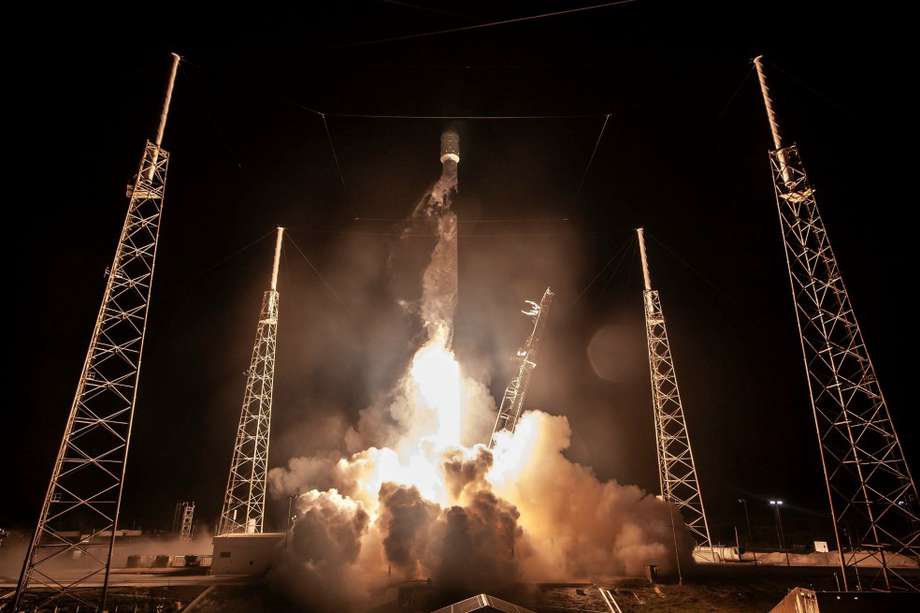 Imagen del lanzamiento que se llevó a cabo hoy en Estados Unidos.  / EFE/ Spacex 