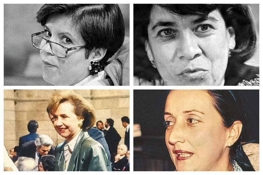 Arriba, a la izquierda, María Mercedes Carranza; a la derecha, Aida Avella. Abajo, a la izquierda, Helena Herrán; derecha, María Teresa Garcés.