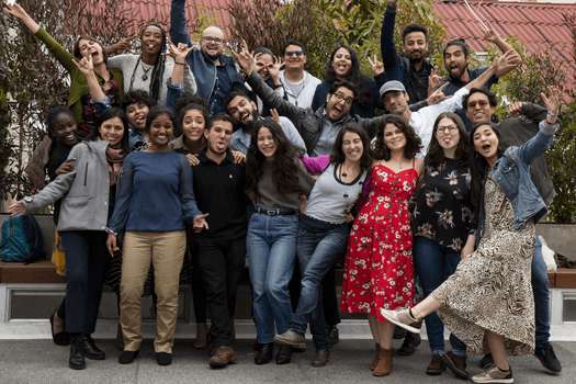 El grupo de jóvenes activistas, y sus pares colombianos, que visitó el país la primera semana de agosto para fortalecer sus investigaciones para enfrentar la crisis climática en el sur global. / Cortesía Santiago Ardila - Dejusticia