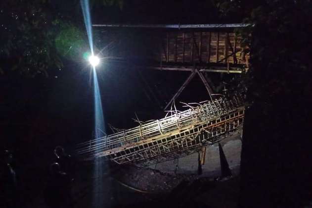 Desplome de un puente en Timaná, Huila, deja al menos seis personas heridas