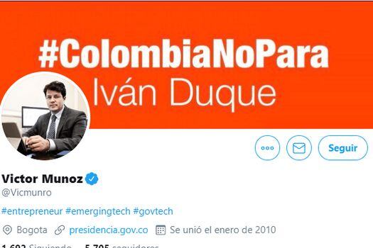 El lunes pasado renunció el consejero presidencial Víctor Muñoz. / Redes sociales
