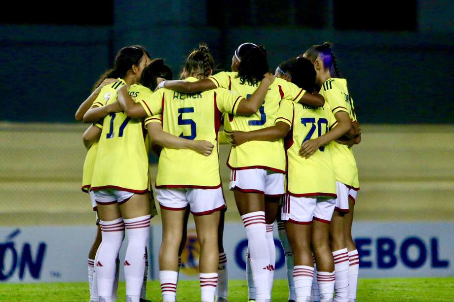 La selección sub-17 de Colombia en el Sudamericano de Paraguay.