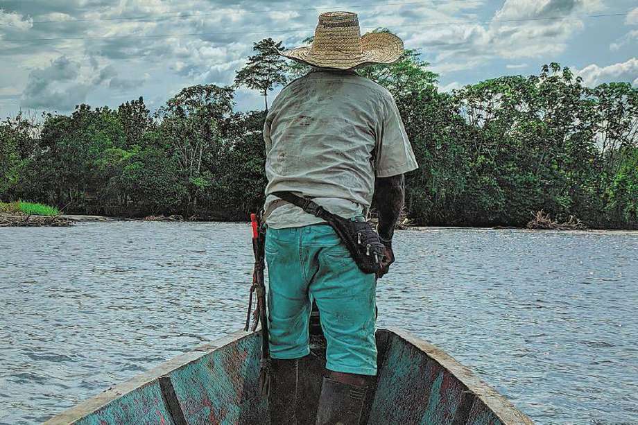 Los campesinos se quejan de que por estos días no hay nada para pescar en el río Carare. / Cortesía: Nicolás Gómez