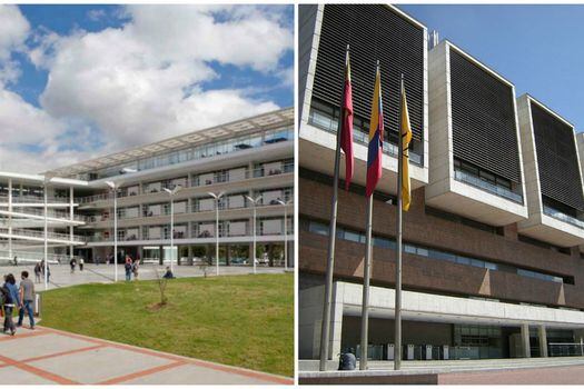 Universidad Nacional (izquierda) y Universidad de los Andes (derecha). / Flickr y Wikimedia / Creative commons