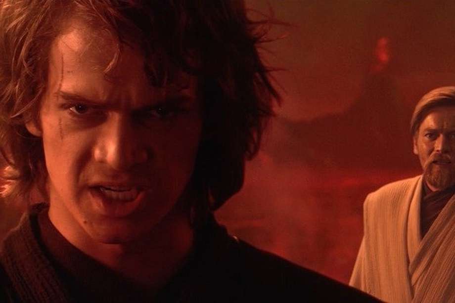 Hayden Christensen en su rol de Anakin Skywalker y el actor Ewan McGregor interpretando a Obi-Wan Kenobi en la saga "Star Wars".