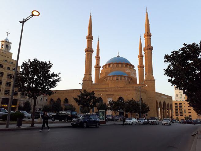 La mezquita de Hariri, centro de Beirut.